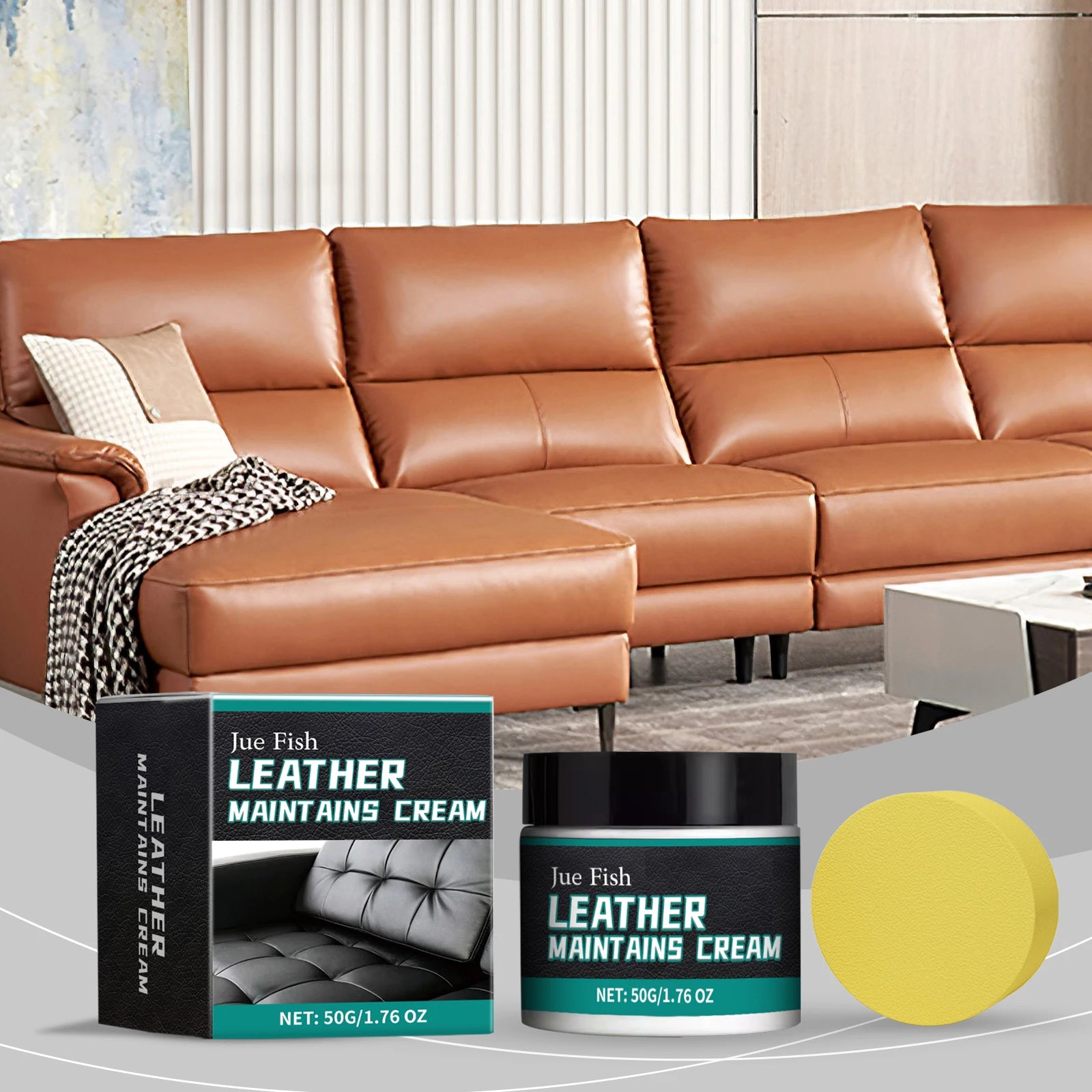 Jue Fish Leather Care Cream Furniture Leather Boots Coat Sofa Cleaning Care Polishing Leather Care Leather Maintains Cream Oasis Select