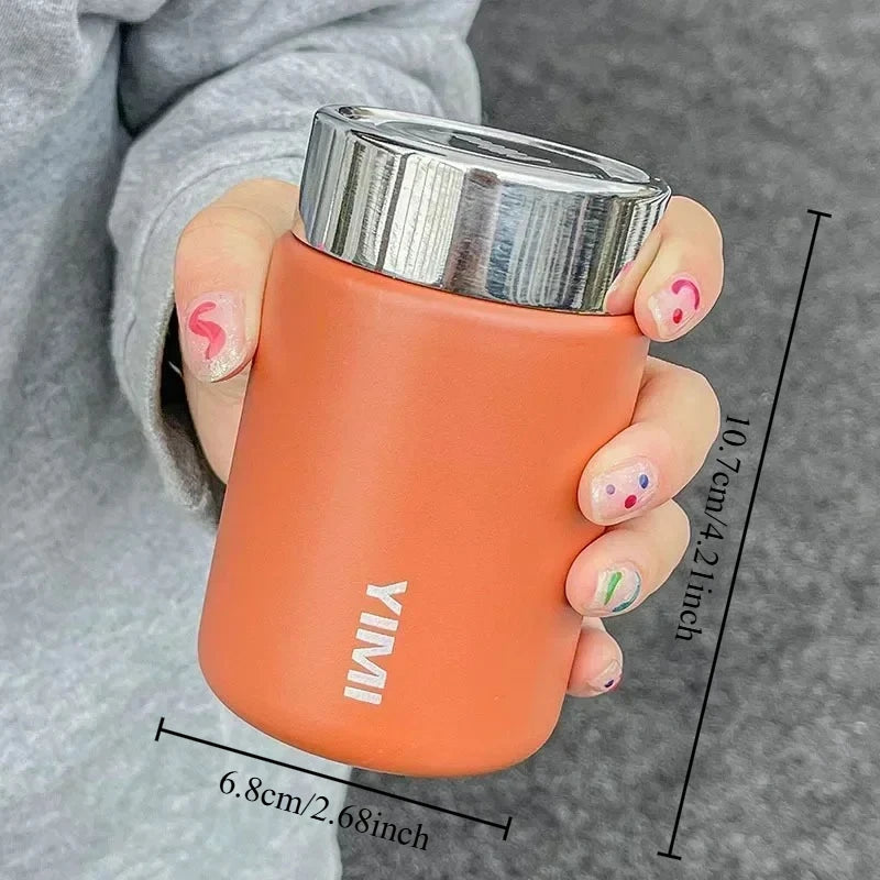 1pcs Mini Insulated Cup Made of Stainless Steel with High Aesthetic Value Cute and Portable Small Business Gift Oasis Select Small caramel red 51-100ml