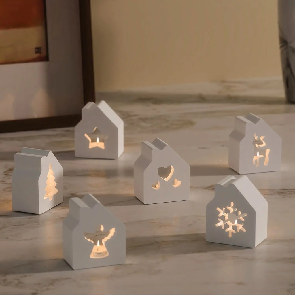 6-Cavity Mold High Quality Diy Craft Kit Silicone Mold Temperature Resistant Candle Holder Mold For Candle Making Home Christmas Oasis Select