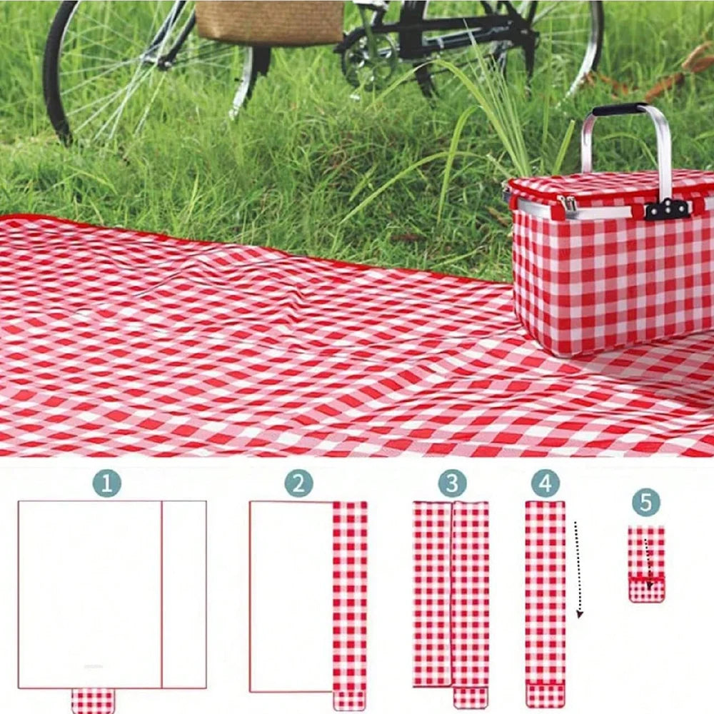 Portable Camping Mat Big Picnic Blanket Sandproof Waterproof Beach Mats Traveling Hiking Outdoor Camping BBQ Grass Parks Oasis Select