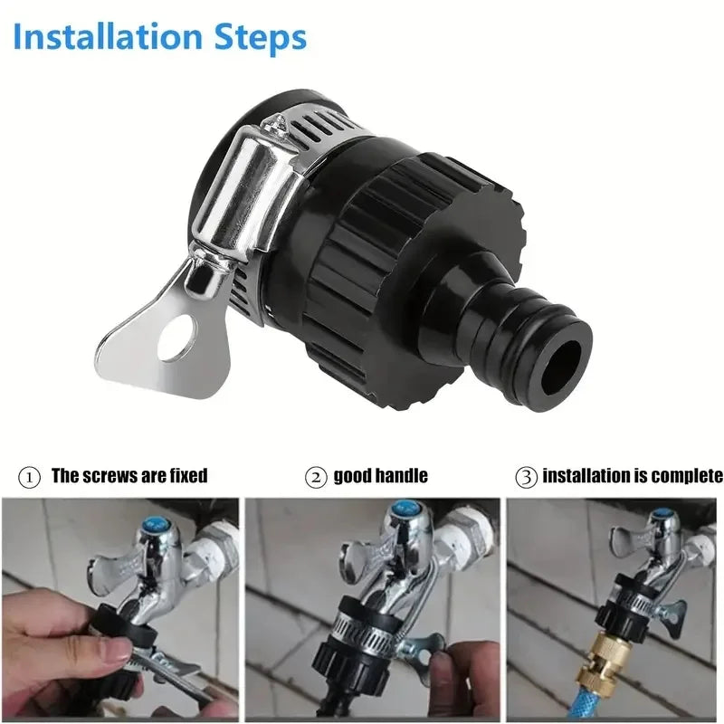 2-Pack Universal Faucet Adapter | Quick Connect Garden Hose Fitting