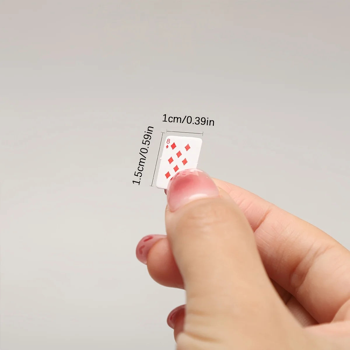 Miniature Poker 1:12 Casual Finger Poker Dollhouse Decoration Photography Prop, Easy to Carry, Gift, Party, Scene Prop Oasis Select