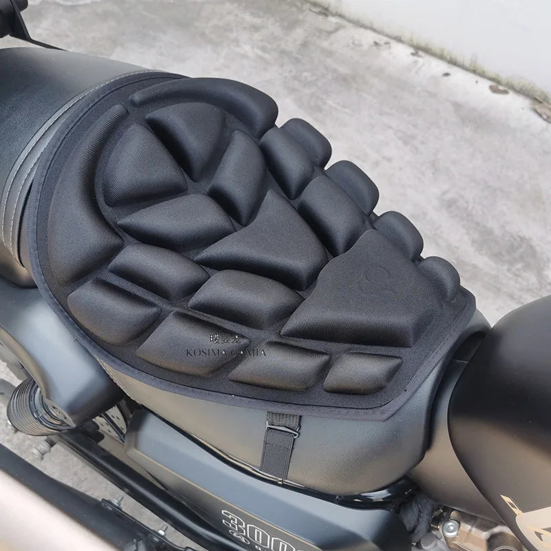 Universal Motorcycle Seat Cover 3D Comfort Gel Cushion Seat Motorbike Air Pad Cover Shock Absorption Decompression Saddles Pad Oasis Select