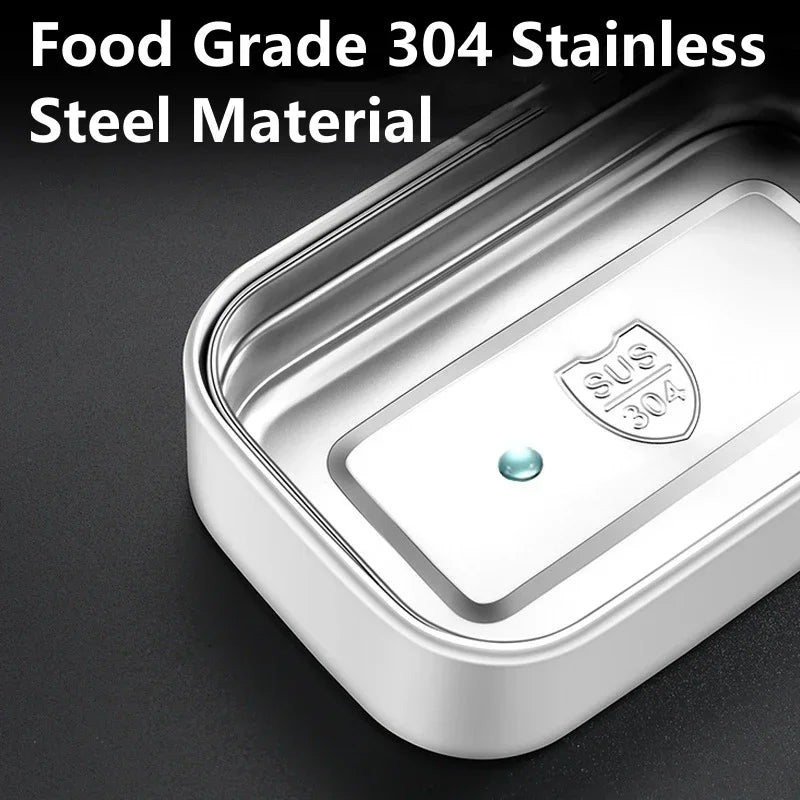 2 Layers Lunch Box with Lunch Bag 304 Stainless Steel for Adults Kids School Office Microwavable Portable Bento Food Containers Oasis Select