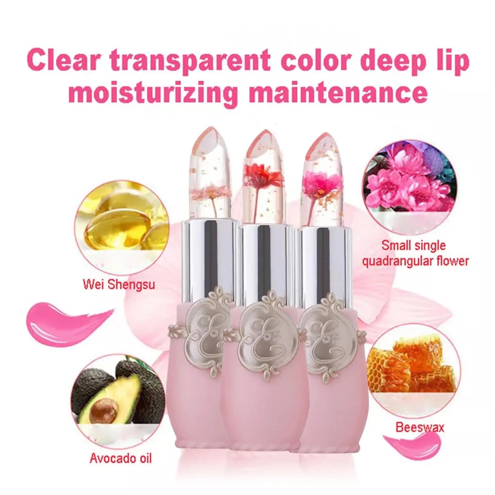 Peach Color Lip Balm Crystal Temperature Change Lipstick Girl Moisturizing LongLasting Lip Gloss Makeup Lip Care Repair Cosmetic Oasis Select