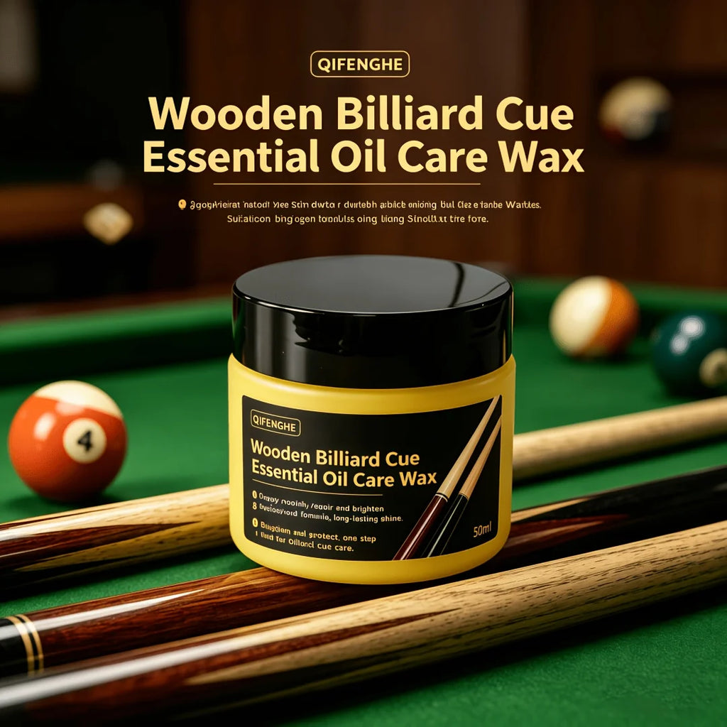 Essential Oil Care Wax for Wooden Billiard Cues | Polish & Shine Billiard Cue Polish Oasis Select