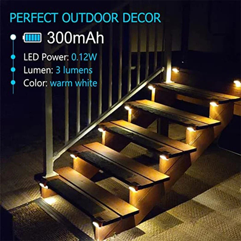 Solar LED Step Lights – Waterproof Outdoor Stair & Path Lamp