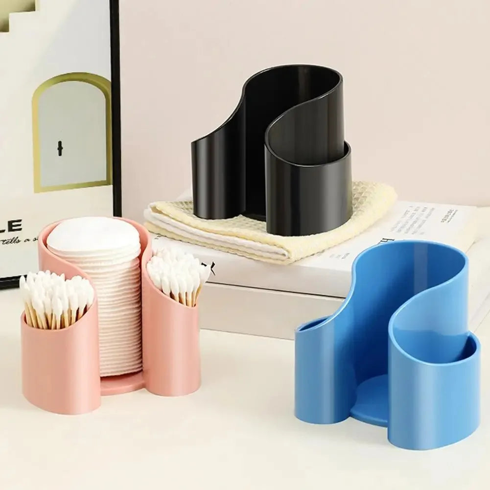 2-in-1 Dental Floss & Cotton Storage Box Countertop Organizer Bathroom Storage Organizer Oasis Select