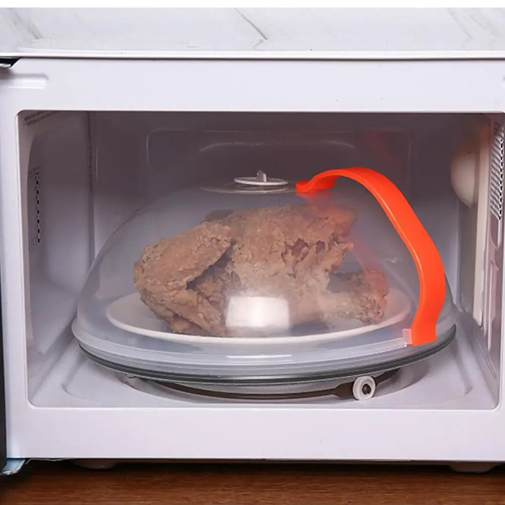 Microwave Food Cover Heat-resistant Food Splatter Guard Microwave Oven Pan Lid Plate Stove Cover Transparent Anti-Splash Cover Oasis Select