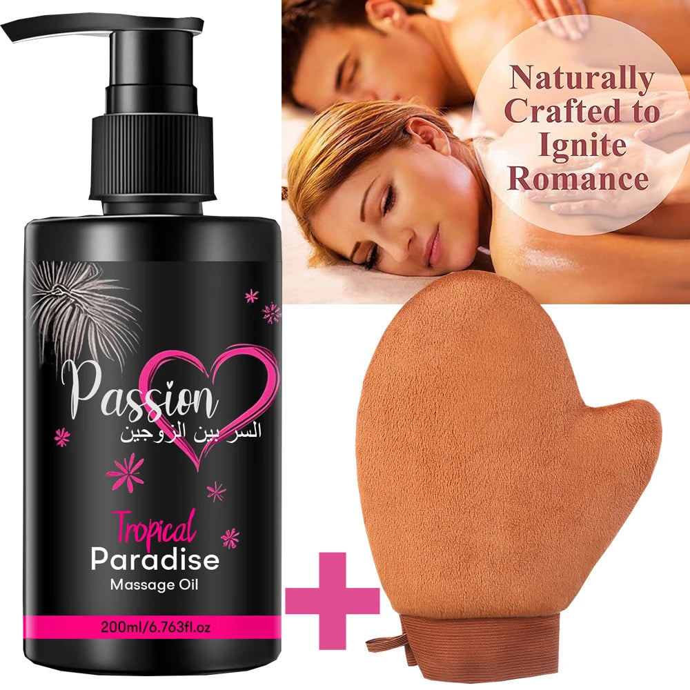 Passion Jojoba Body Massage Oil – Tropical Paradise 200ml