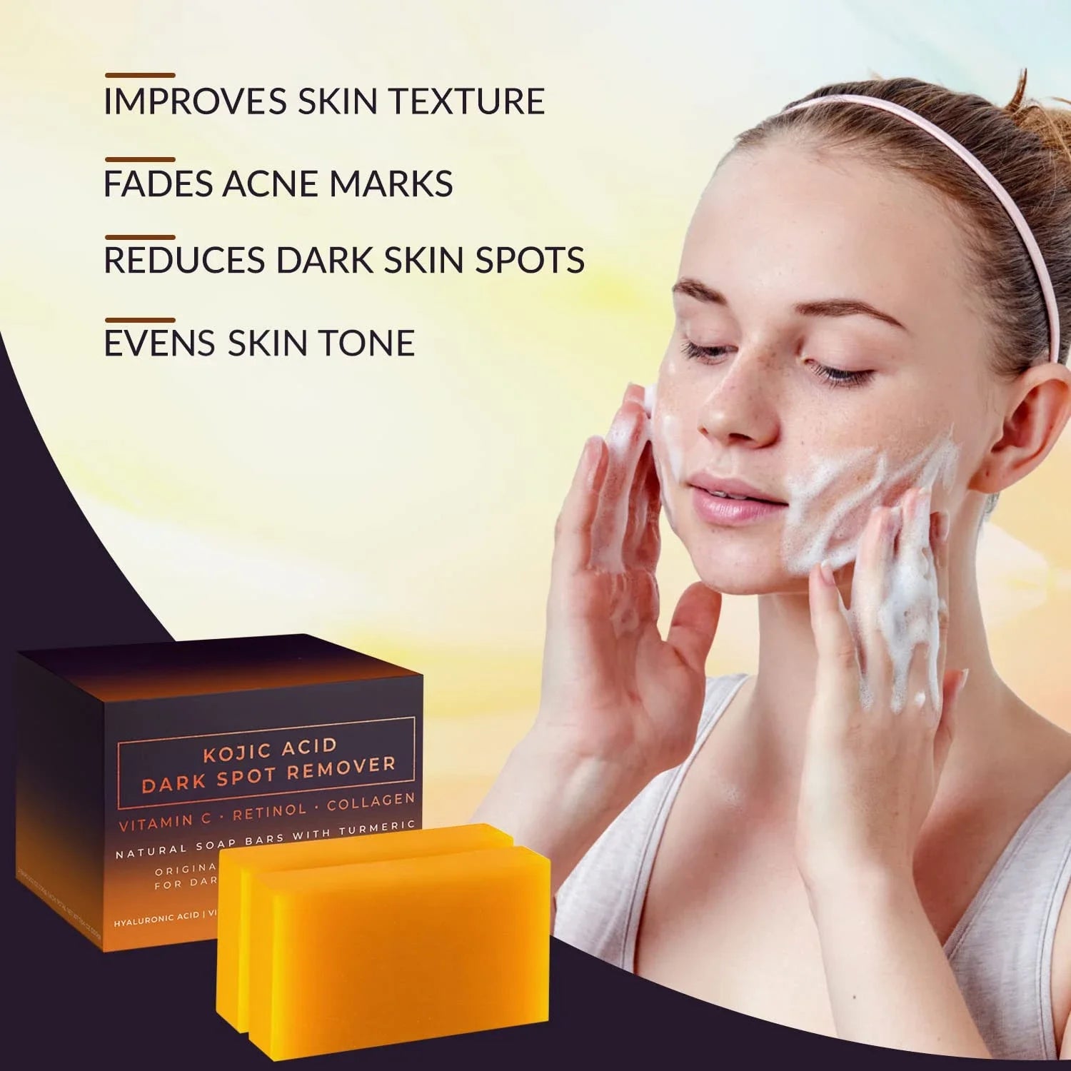 Kojic Acid Brightening Soap – Dark Spot & Deep Cleanse Bar