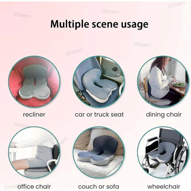 Car Seat Waist Pillow Comfortable Memory Foam Lumbar Support Cushion Office Chair Cushion Car Interior Accessories Soft Pillows Oasis Select