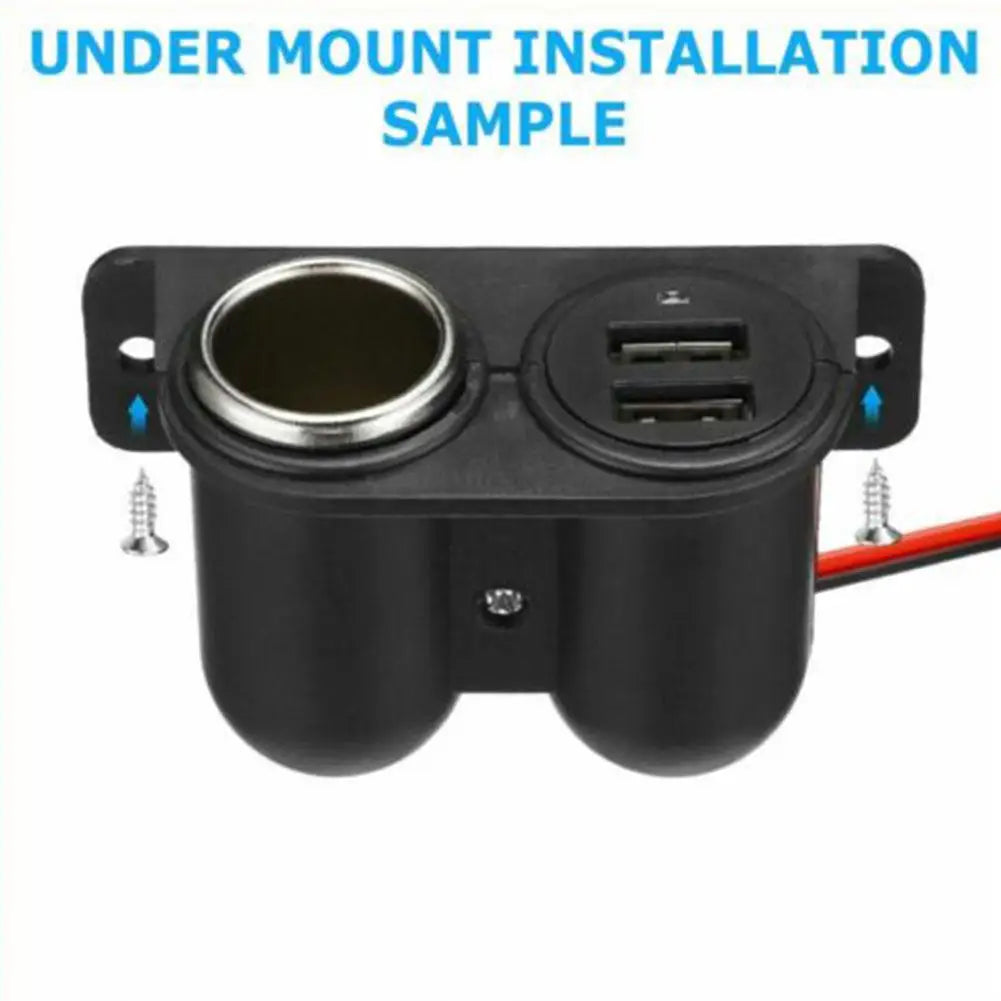 Dual USB Car Cigarette Lighter Adapter – Fast Charging 3.1A
