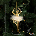 Ballet Girl Feather Christmas Ornament | Elegant Tree Pendant