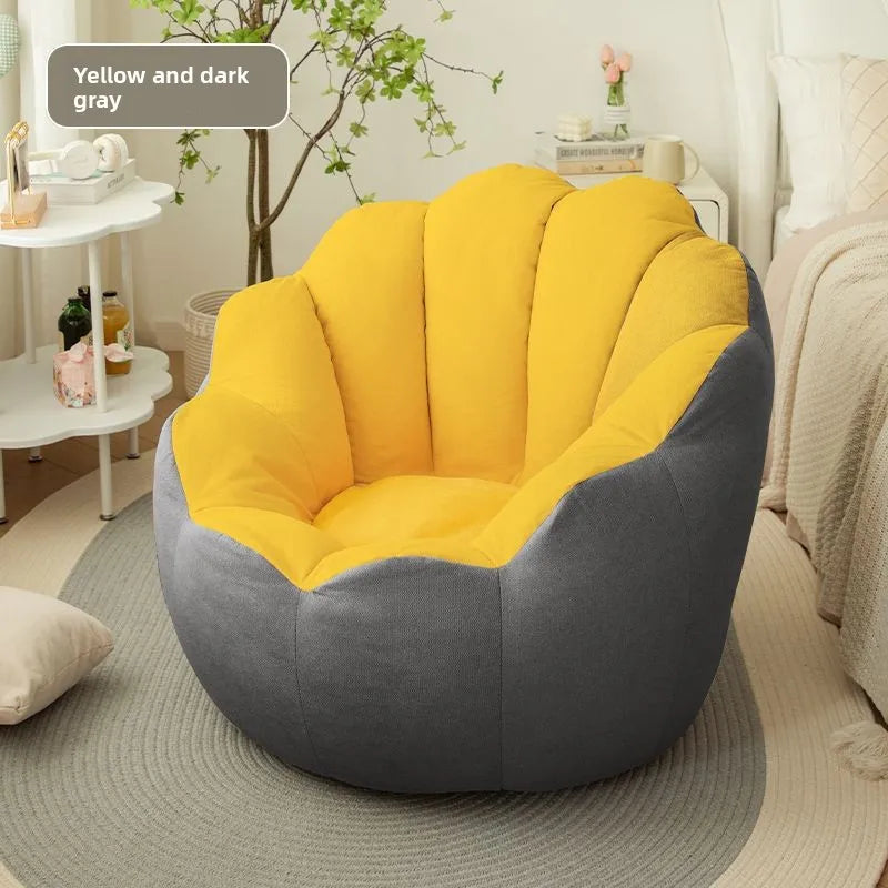 Lazy sofa rental living room small sofa single recliner tatami parcel flower sofa Oasis Select Yellow dark gray 60