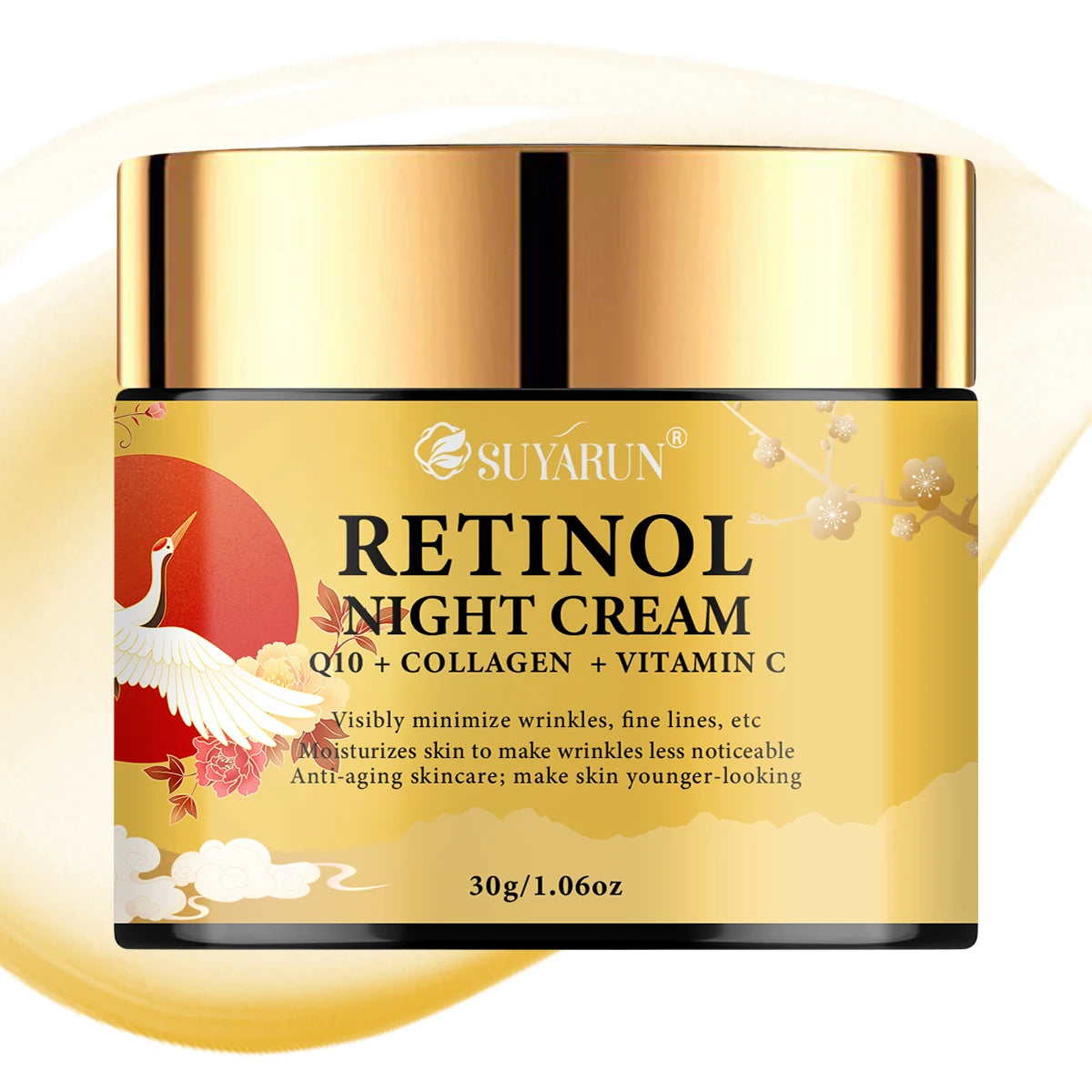SUYARUN Retinol Night Cream – Niacinamide & Vitamin C Face Cream Retinol Night Cream Oasis Select 30g