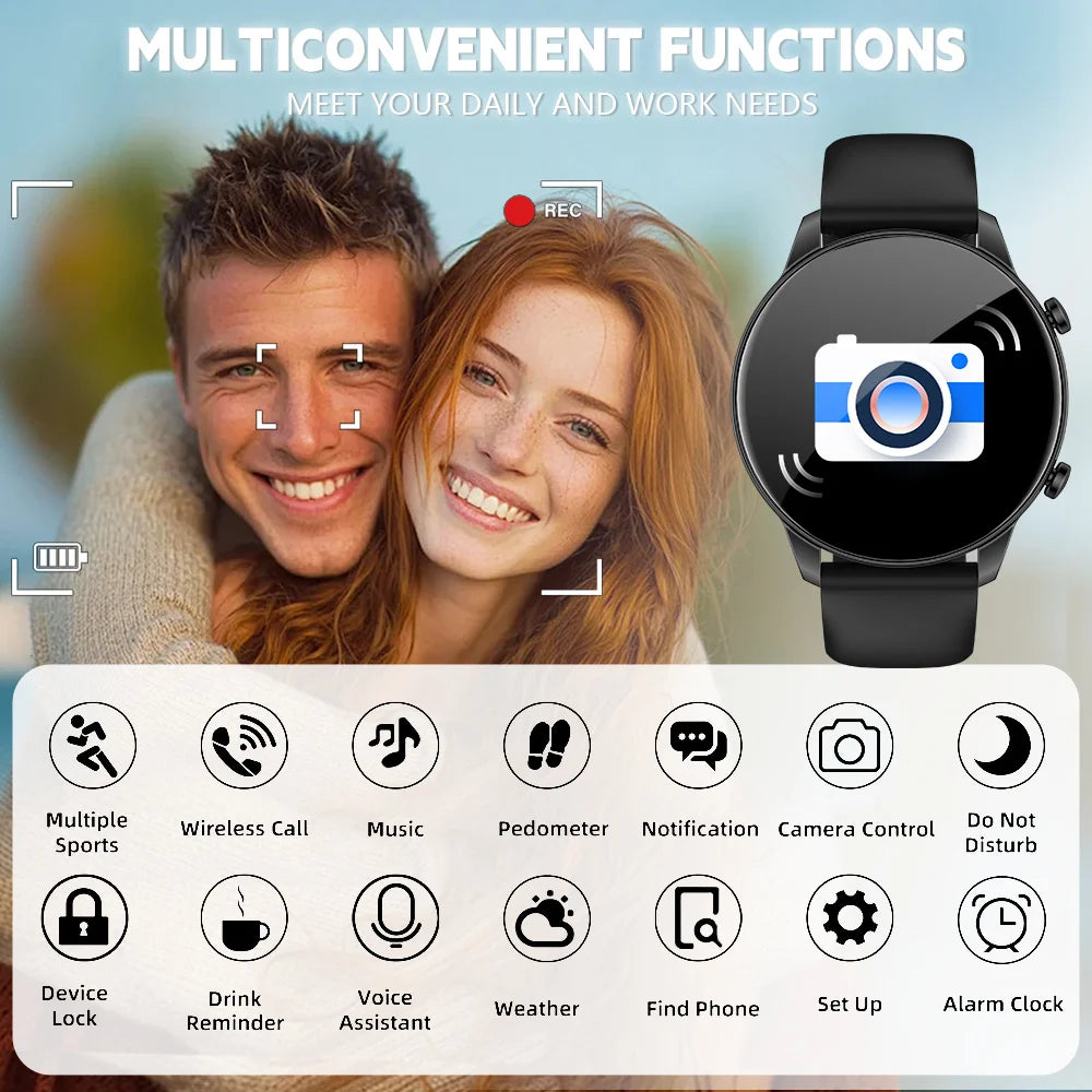 ERUN Smart Watch – Wireless Calls, Sports Modes & Fitness Tracker