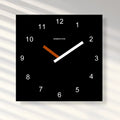 2026 New Punch-Free Wall Clock Modern Simple Square Art Design Creative Wall Hanging Clock for Living Room Home Decor Oasis Select Black 25cm x 25cm