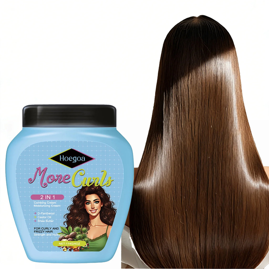 Leave-In Conditioner Cream for Curly & Dry Hair Anti-Frizz, Detangling & Shine, Repair Damaged Hair Nourishing & Smoothing Care Oasis Select