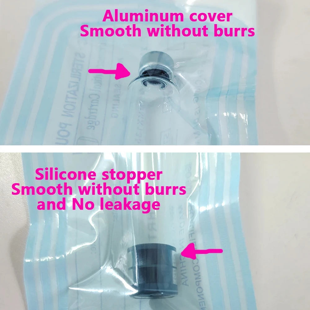 100pcs Empty 3ml Glass Cartridges – Disposable Injection Pen Cassettes