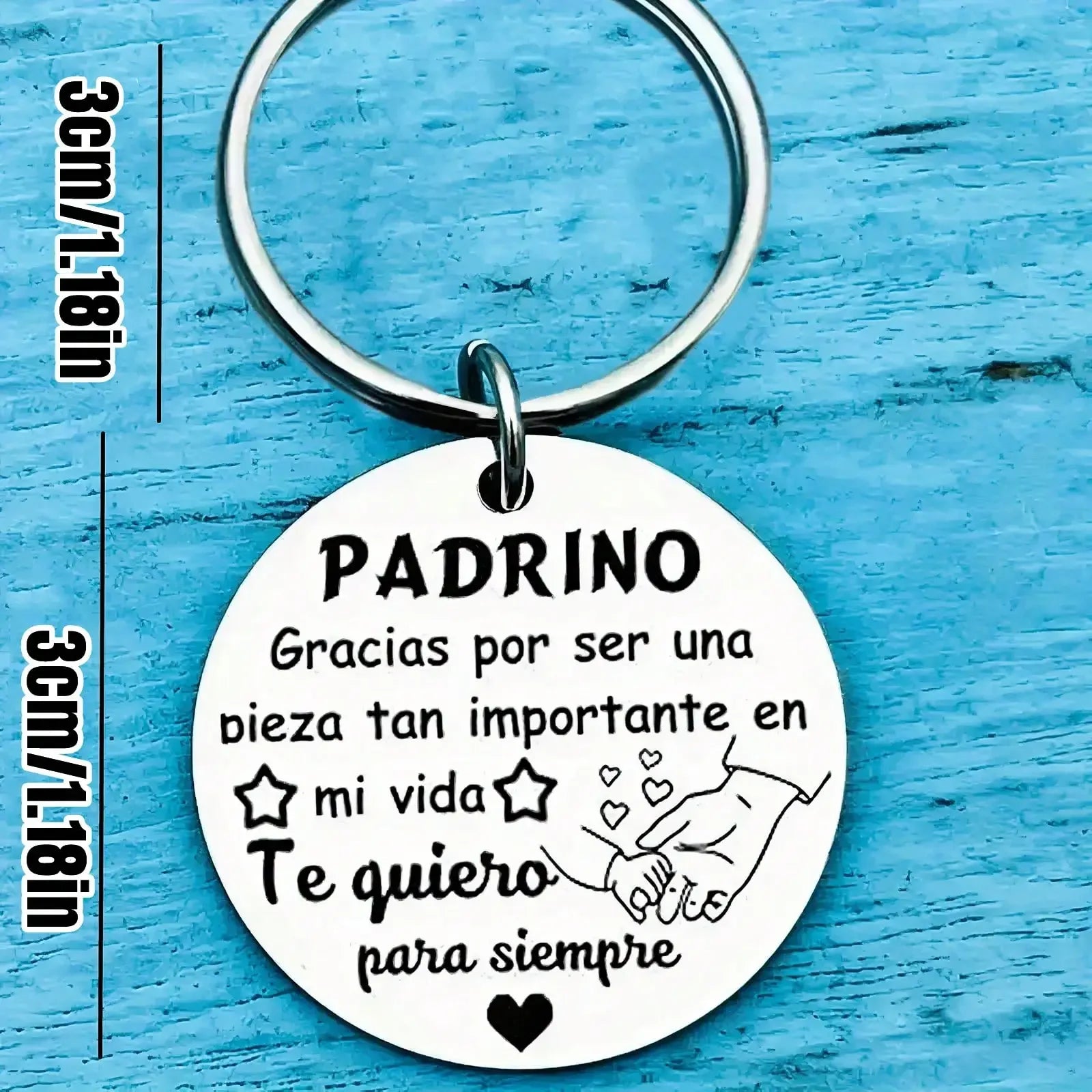 Stainless Steel Keychain,Godmother And Godfather Key Ring Gift,Funny Creative Key Chain With Key Buckle,Christmas Gift,Christmas Oasis Select