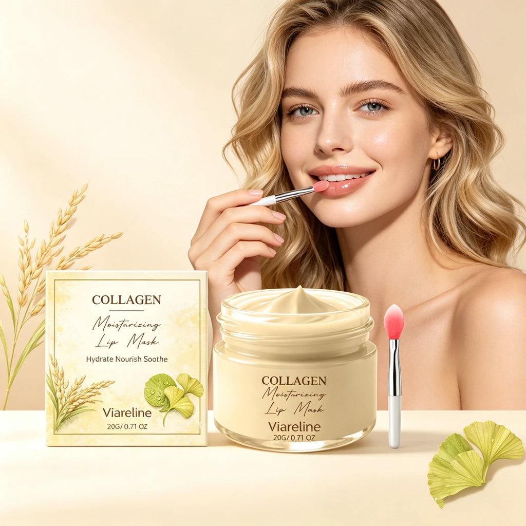 Collagen Hydrating Lip Care Mask With Applicator Remove Dead Skin Soothe Dry Chapped Brighten Plumping Lips Nourishing Lip Mask Oasis Select