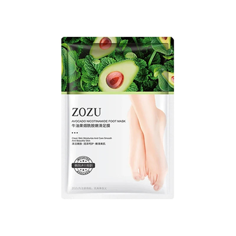 5-Pair Avocado Exfoliating Foot Mask – Dead Skin Remover & Moisturizer Foot Peel Mask Oasis Select 5 pairs
