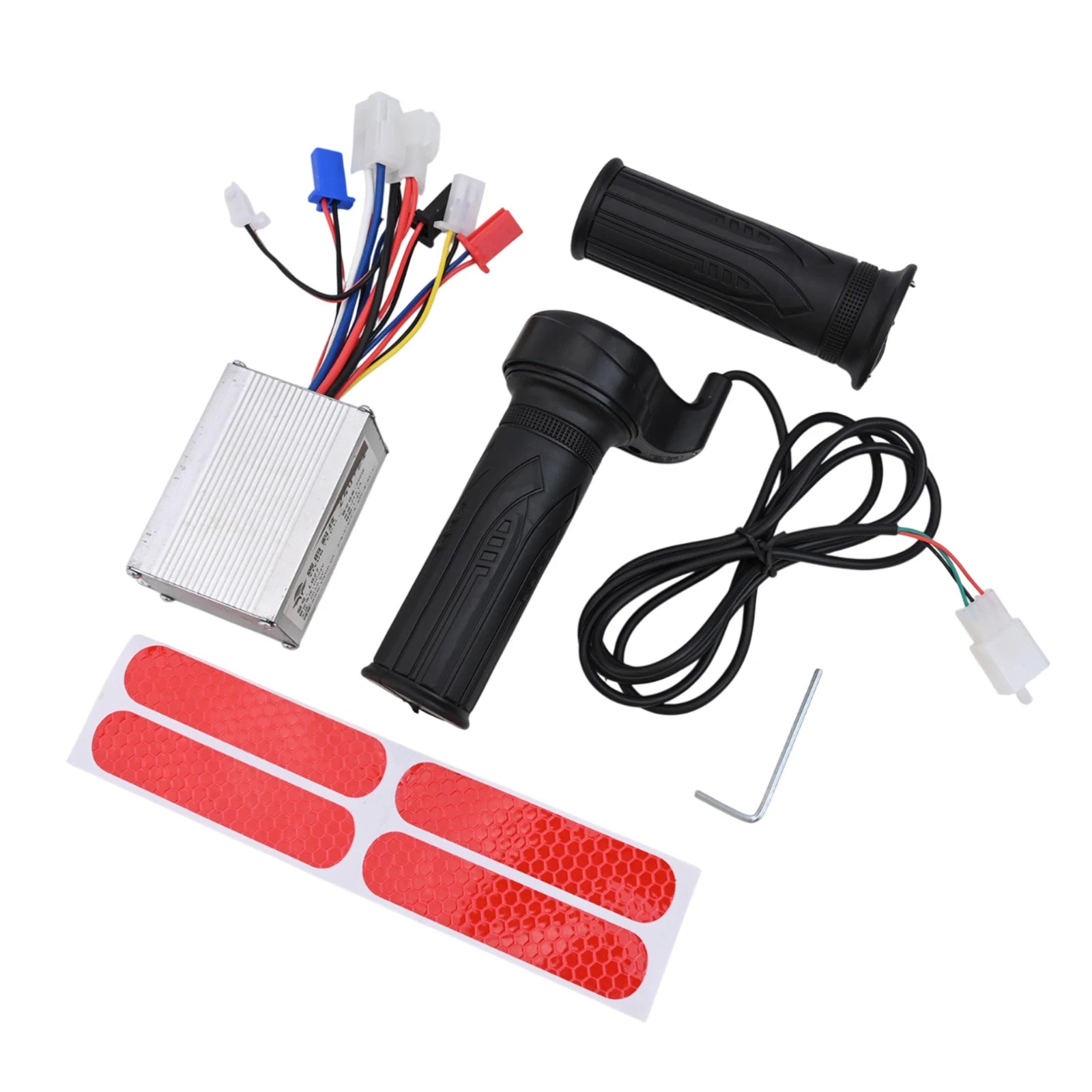 24-48V Brush Controller Throttle Grip Set Comfortable Grip Digit Display Easy Installation Heat Dissipation High Efficiency Oasis Select