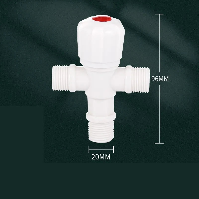 Plastic Angle Valve Faucet Water Stop Valve Toilet Filling Control Tap Switch for Bathroom Kitchen Replacement Accessories Oasis Select White-Double