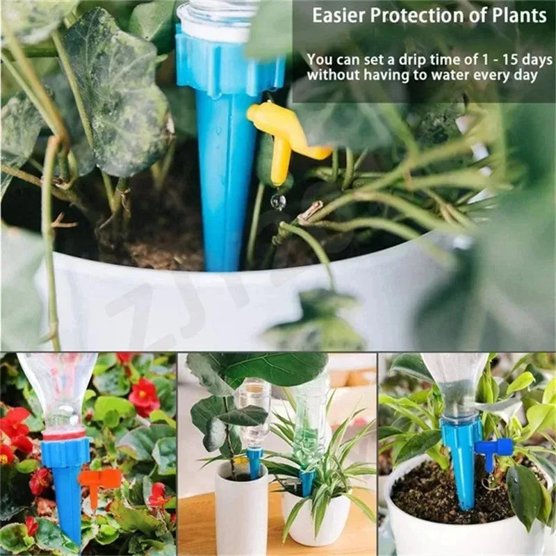 6-24pcs Self Watering Kit Drip Irrigation Indoor Plant Watering Device Horticultural Flower Automatic Watering Device Small Tool Oasis Select
