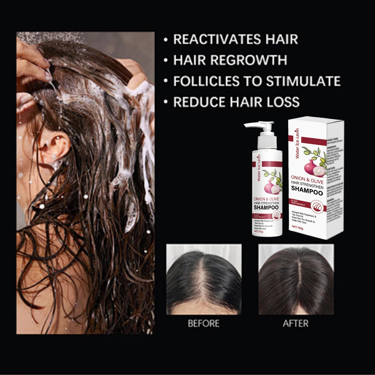 Onion & Olive Shampoo with Biotin & Rosemary – Hair Growth Strengthening Shampoo Oasis Select