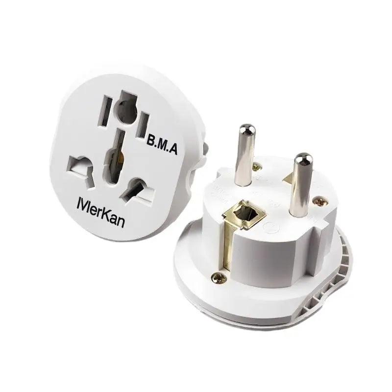 Professional Travel Adapter from AU US UK CN To EU KR; 16A 250V Wall Socket Converter; Comes with Dual Round Socket Oasis Select