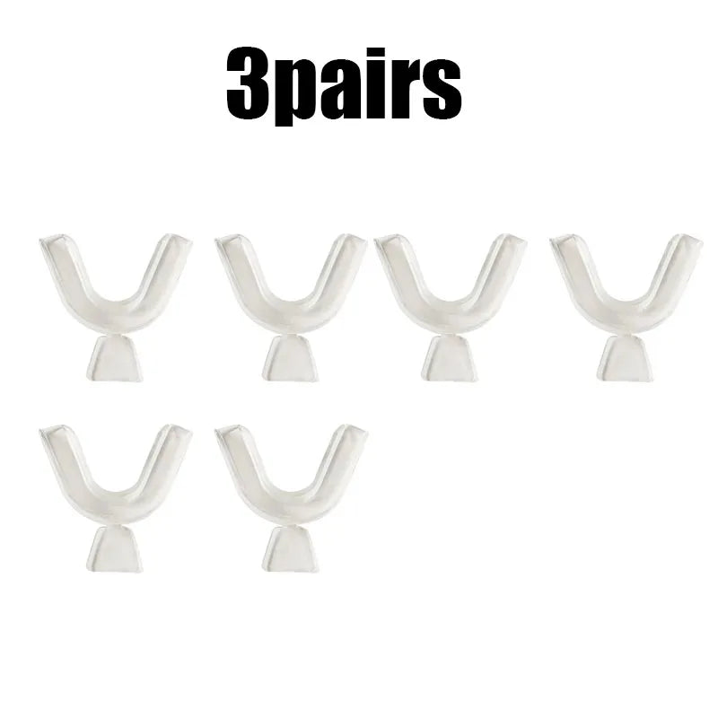 1/3/6pairs Silicone Mouth Guard Sleeping Mouth Guard Tray Orthodontic Braces Set For Bruxism Non-Snoring Teeth Whitening Protect Oasis Select 3pairs