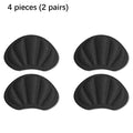 T Shape Sponge Heel Stickers Shoe Cushion Heel Protector for Shoes High Heels Inserts Heel Pads Shoe Adjuster Women Half Insoles Oasis Select Black ingot-4pcs