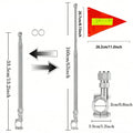 Reflective Bike Flag with Pole for Safety Bike Flag Tear-Resistant Waterproof Retractable Pennant for Adult Scooter Motorcycle Oasis Select Red