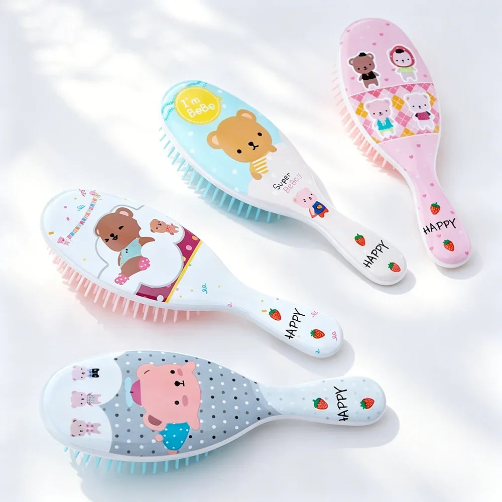 1Pcs Mini Cartoon Air Cushion Anti-Static Hair Brush Cute Detangling Portable Fluffy Dry And Wet Use Comb Hair Styling Tools Oasis Select