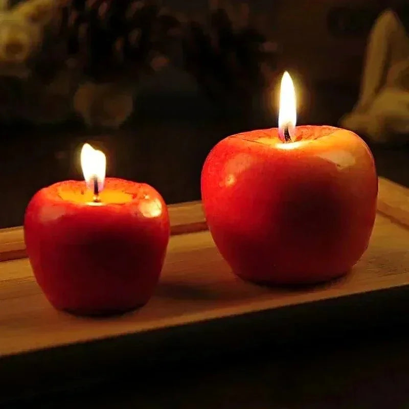 Fruit Candle Creative Apple Candle Christmas Christmas Eve Gift Birthday Christmas Decoration Holiday Gift Oasis Select