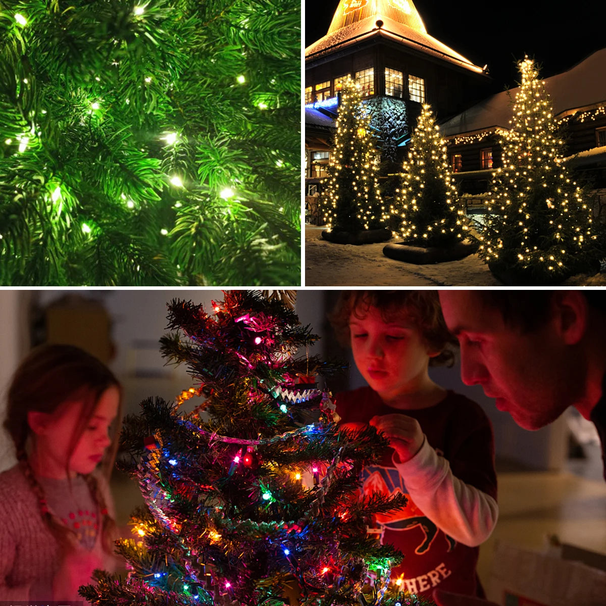 Christmas Celebration Decorative Lights String 10m-100m Wedding Garland Fairy Light Chain Outdoor Waterproof Lawn Tree Lamp Gift Oasis Select