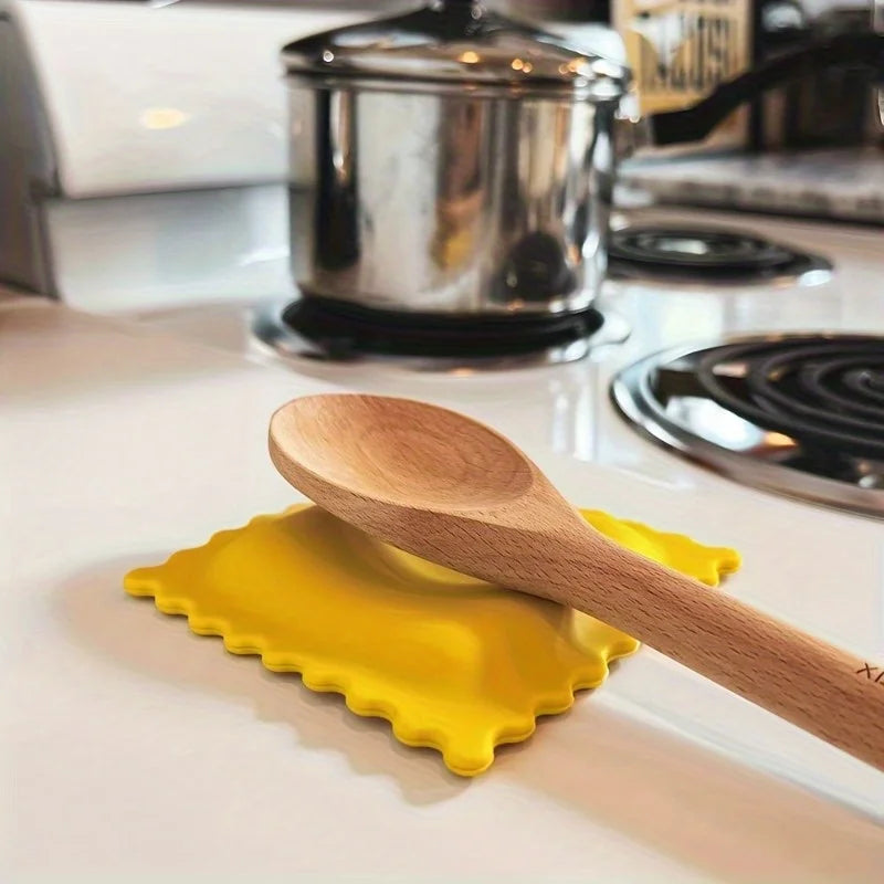 1pc Cute Cartoon Silicone Spoon Rest Heat-Resistant, Non-Slip Kitchen Counter Mat for Spoons & Ladles Oasis Select