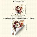 HS1787Q Three-dimensional Wall-breaking Effect Santa Claus in The Snow Gift Self-adhesive Wall Sticker for Holiday Decoration Oasis Select QL223-35x40CM