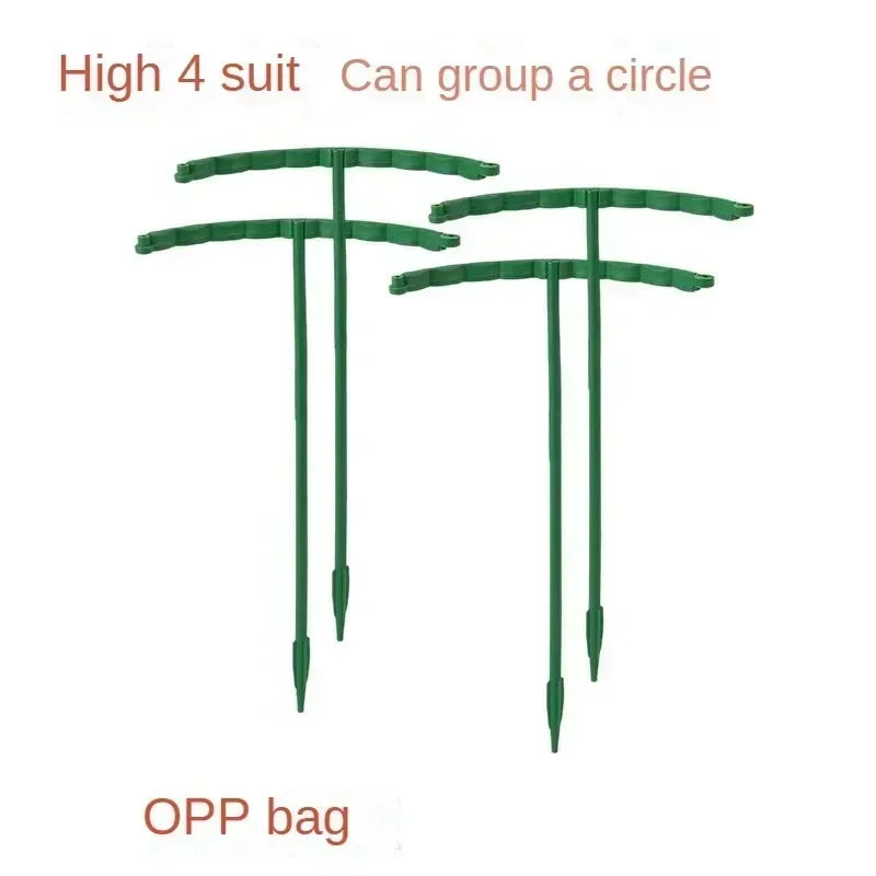 Semi Circular Plant Support RingTomato Pepper Greenhouse Gardening Sturdy Plastic Plant Stake Holder Vegetable Flower Growth Aid Oasis Select 24x14 4pcs
