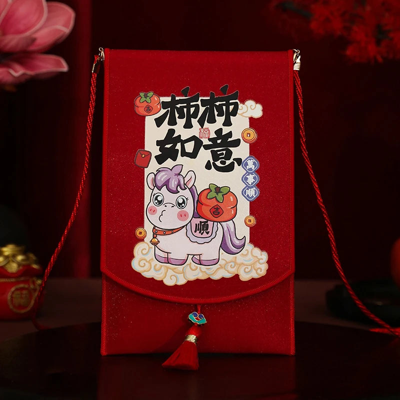 2026 Red Envelopes Chinese New Year Decorations Party Favors Gifts Bags Money Packaging Bags Spring Festival Red Pockets Oasis Select 16.9x8.7x1.1cm 12
