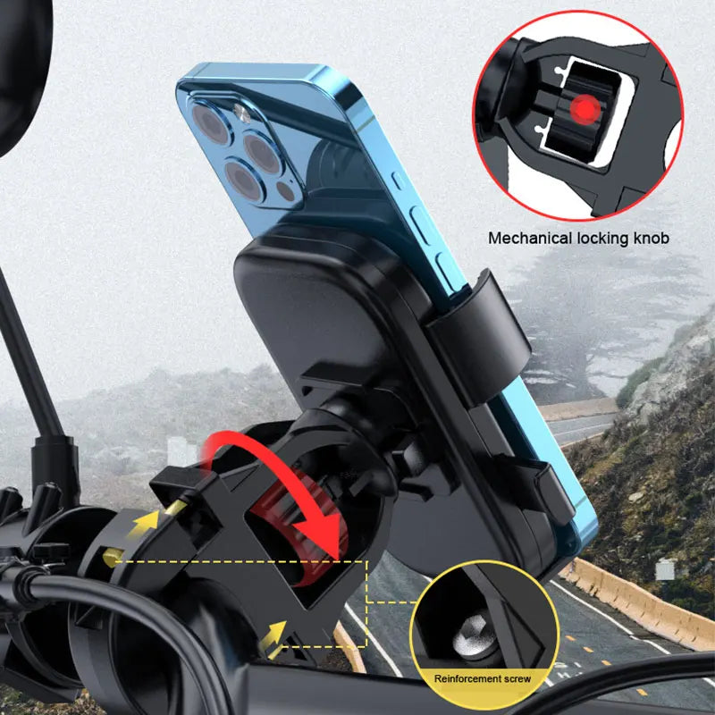 Anti-slip Phone Mount 360° Rotatable Adjustable Bike Phone Mount for Outdoor Cycling, Mountain Bike Accessories Oasis Select