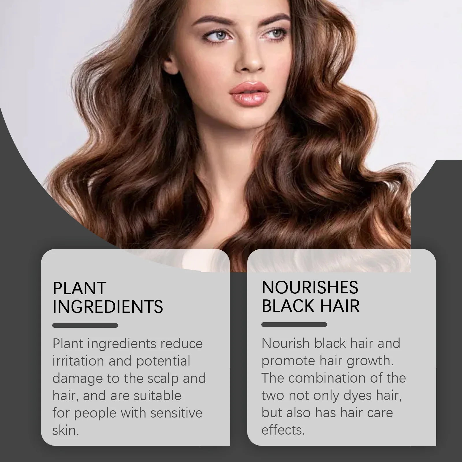 100ml Hair Dye Shampoo Deep Clean Nourishing Repair Gray White Hair Color Cover To Black Pure Herbal Hair Care Polygonum Shampoo Oasis Select