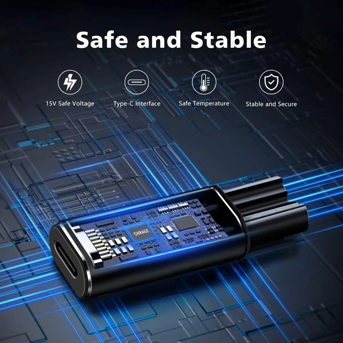 15V USB-C Shaver Adapter for Philips OneBlade HQ8505 QP6520 Shaver Charging Adapter Oasis Select