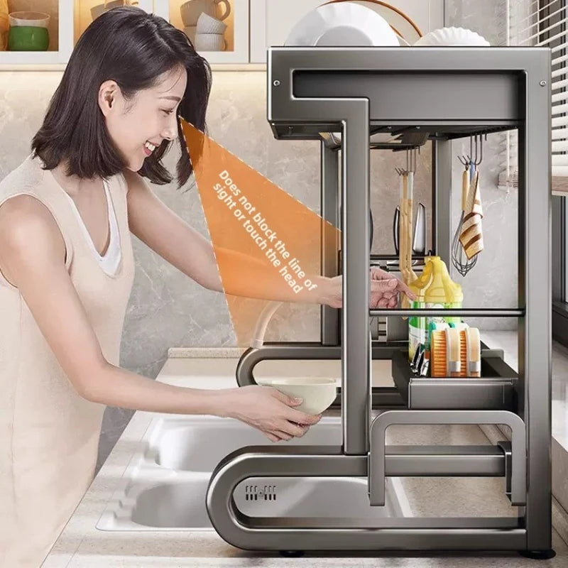 Dish Storage Rack Kitchen Sink Shelf Dish Drain Rack Sink Dish Shelf Oasis Select