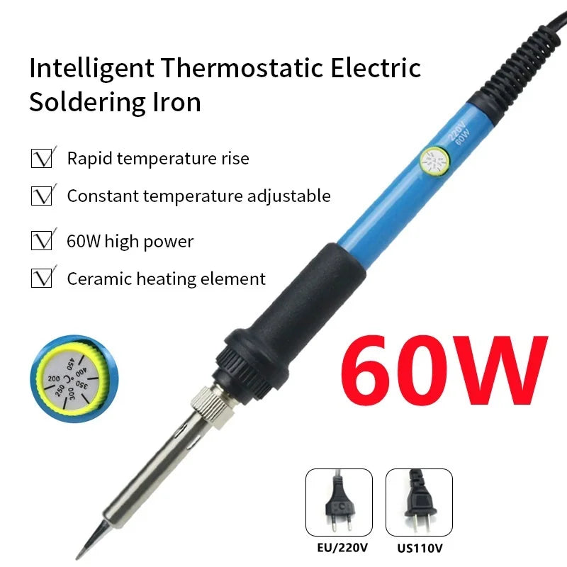110V 220V 60W US/EUPlug Electric Soldering iron 908 Adjustable Temperature Solder iron With quality soldering Iron stand Oasis Select