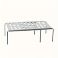Adjustable Plastic Shoe Rack Multi-Tier Storage Organizer Space Saving for Sneakers Slippers Home Dorm Closet White Gray Modern Oasis Select grey.