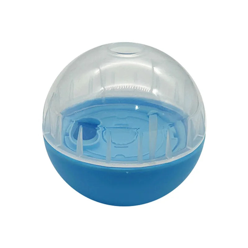 IQ Treat Ball Dog Treat Dispenser Toy Ball Interactive Dog Toy - 4" Dog Food Toy Stimulation, Slow Feeder Oasis Select Blue