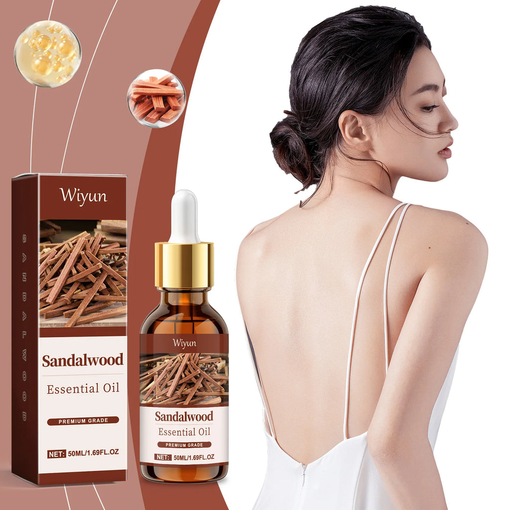 Sandalwood Massage Essential Oil Moisturizing Soothing Nourishing Repair Damaged Hair Smooth Woody Fragrance Body Essential Oil Oasis Select